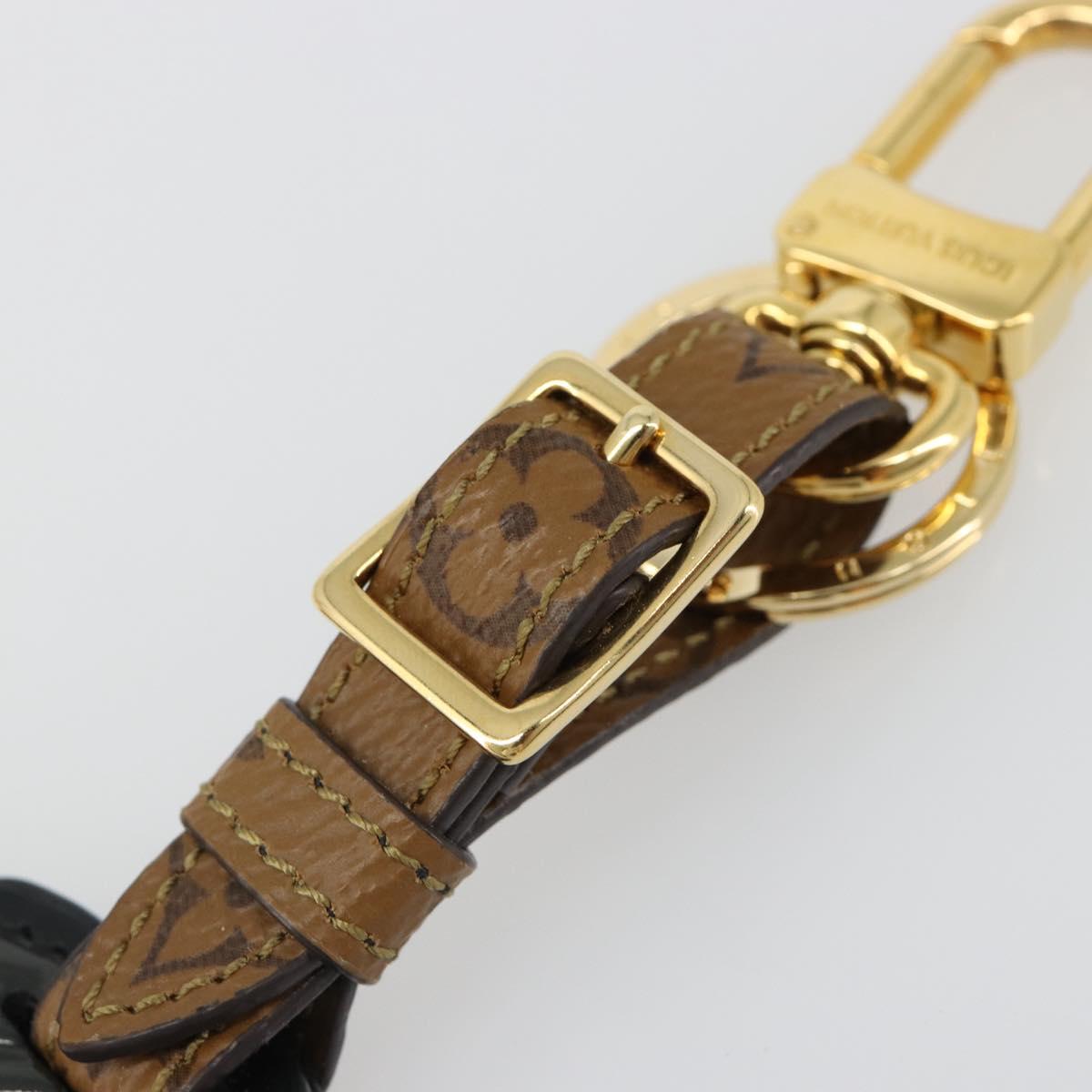 LOUIS VUITTON Catgram Porte Cles Porto Address Charm Black MP2281 Auth 185764M