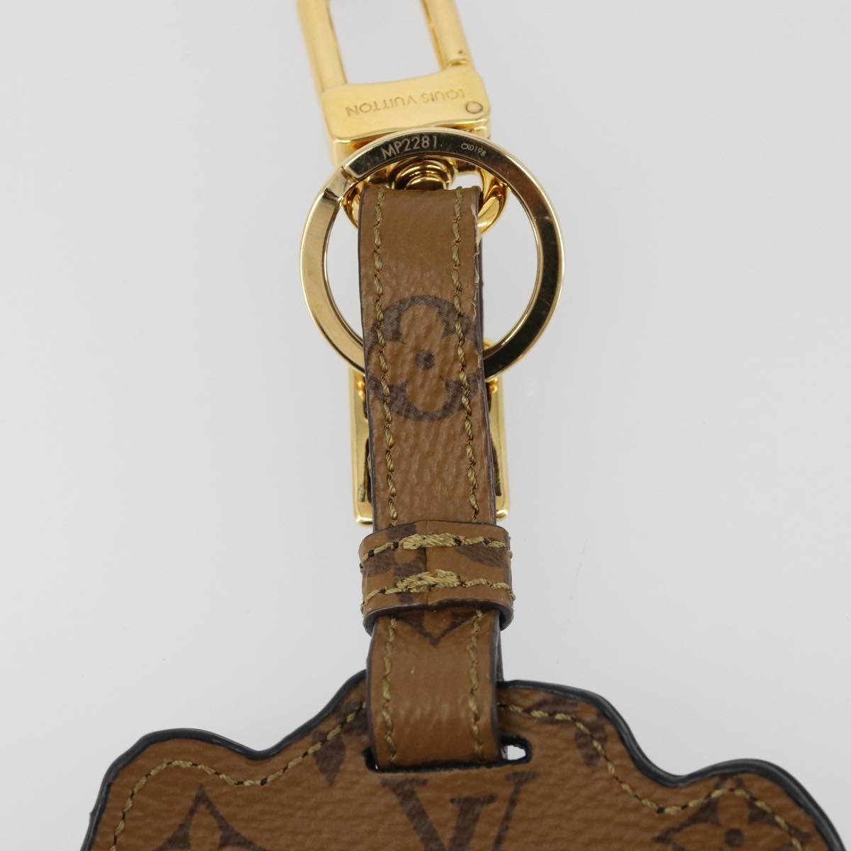LOUIS VUITTON Catgram Porte Cles Porto Address Charm Black MP2281 Auth 185764M