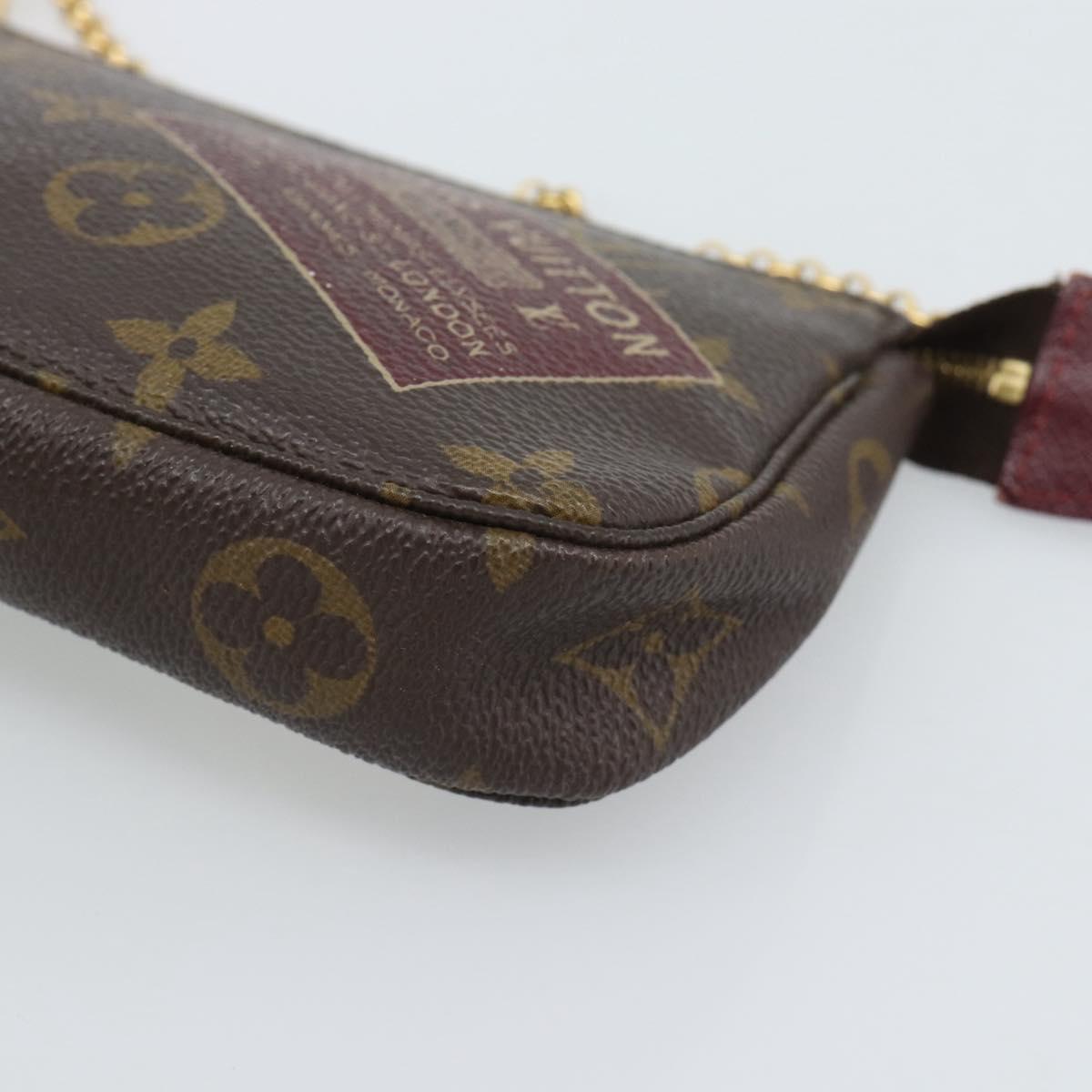 LOUIS VUITTON label Collection Mini Pochette Pouch M63798 LV Auth 185772A