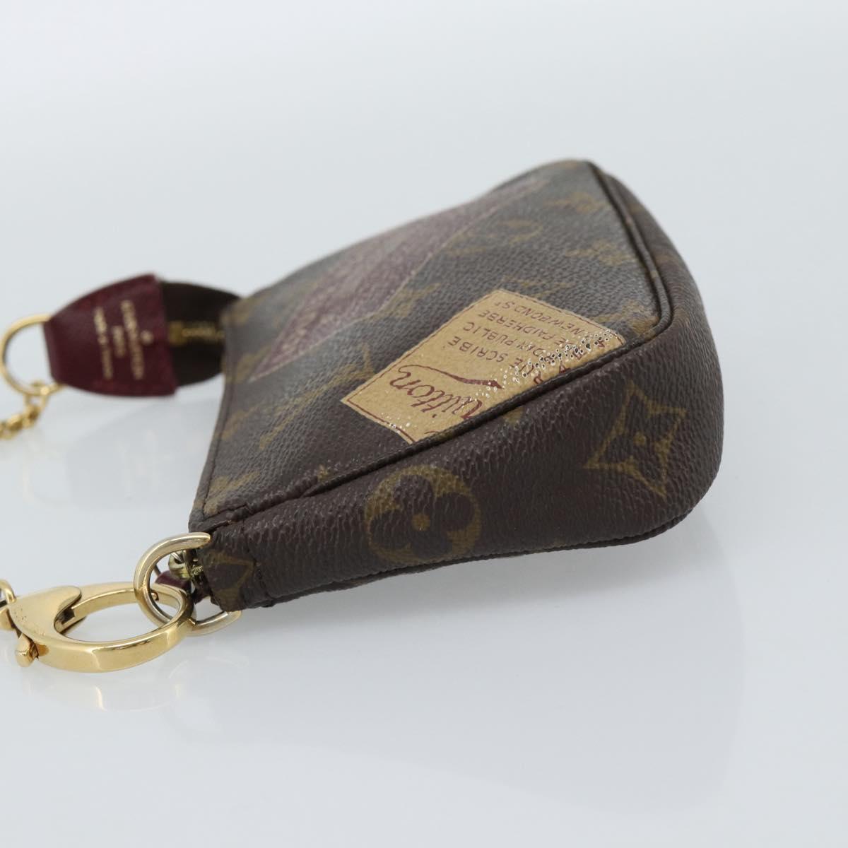 LOUIS VUITTON label Collection Mini Pochette Pouch M63798 LV Auth 185772A