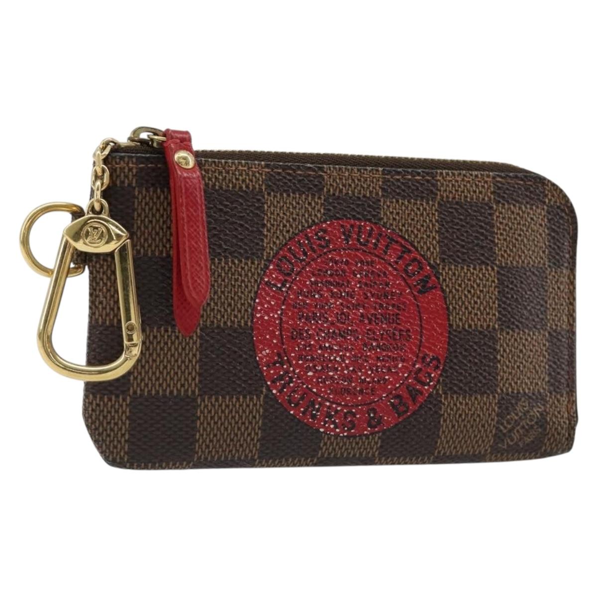 LOUIS VUITTON Damier Ebene T & B Pochette Cle Compris Purse N61742 Auth 185776