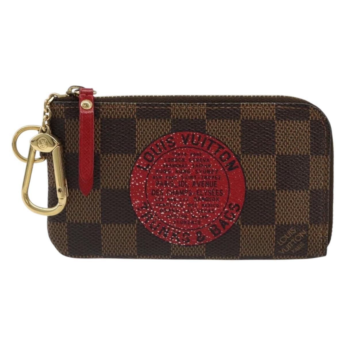 LOUIS VUITTON Damier Ebene T & B Pochette Cle Compris Purse N61742 Auth 185776