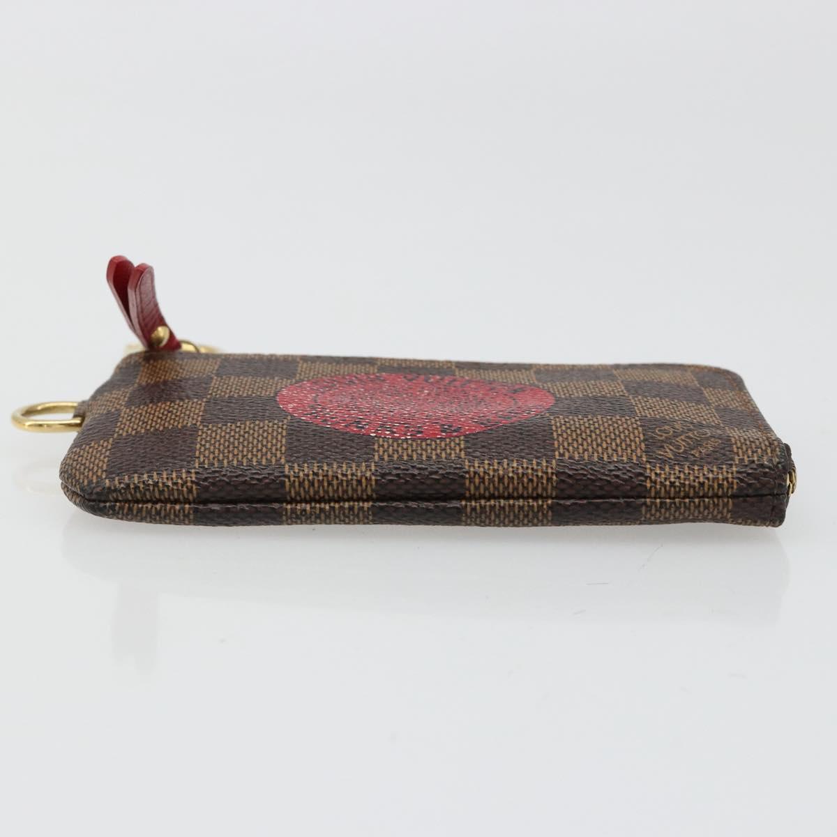 LOUIS VUITTON Damier Ebene T & B Pochette Cle Compris Purse N61742 Auth 185776