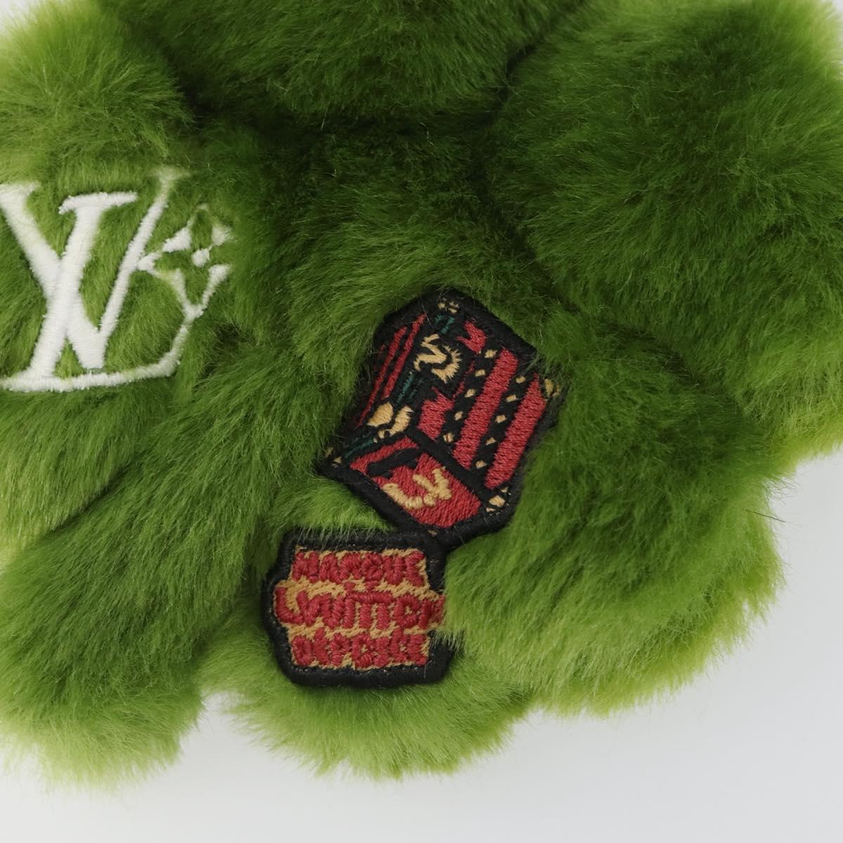 LOUIS VUITTON LV Lucky Trefoil Bag Charm Velvet Green M03170 LV Auth 185780M