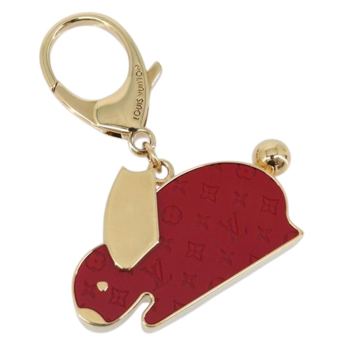 LOUIS VUITTON Bijoux Sac Animalia Lapin Charm metal Red M66129 LV Auth 185782M