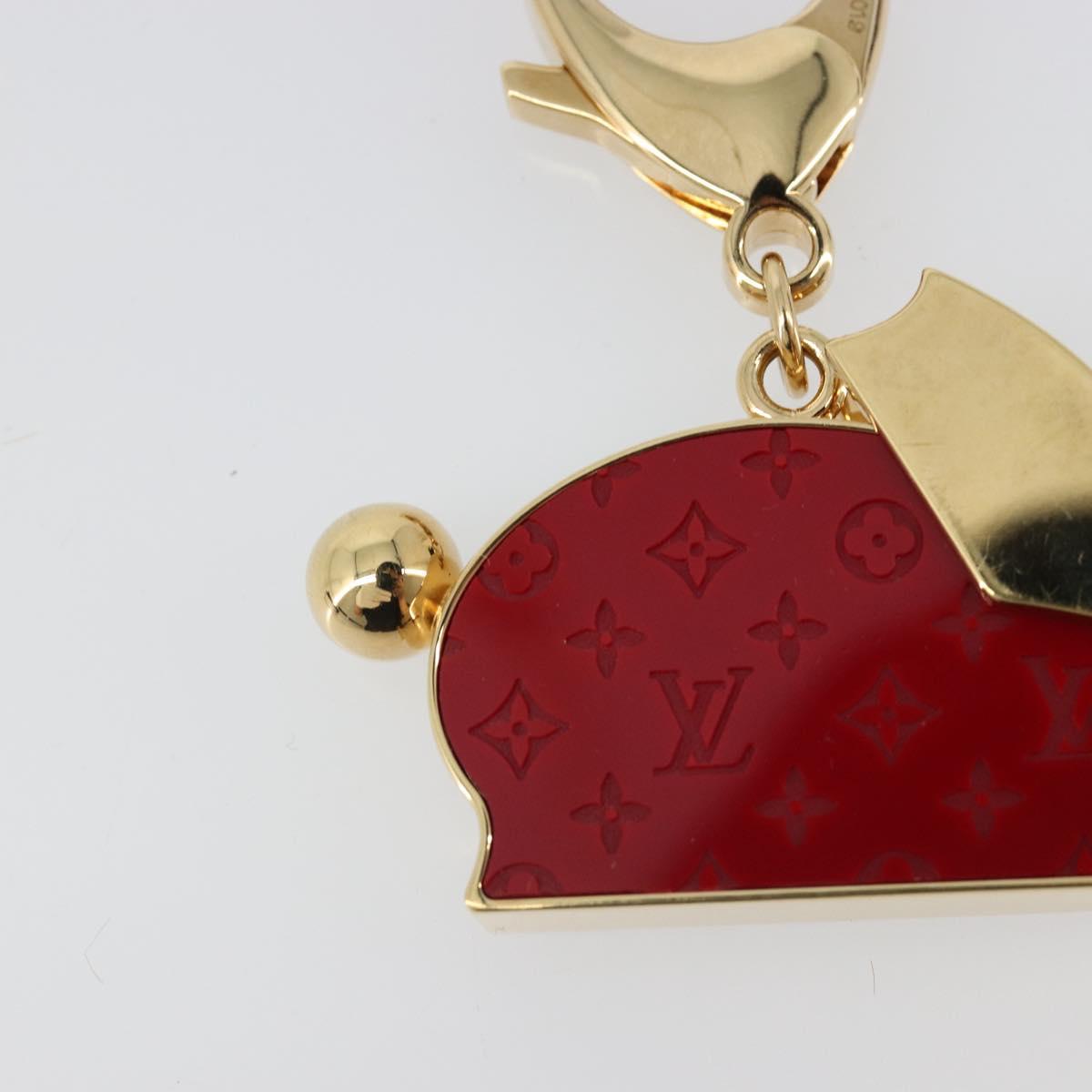LOUIS VUITTON Bijoux Sac Animalia Lapin Charm metal Red M66129 LV Auth 185782M