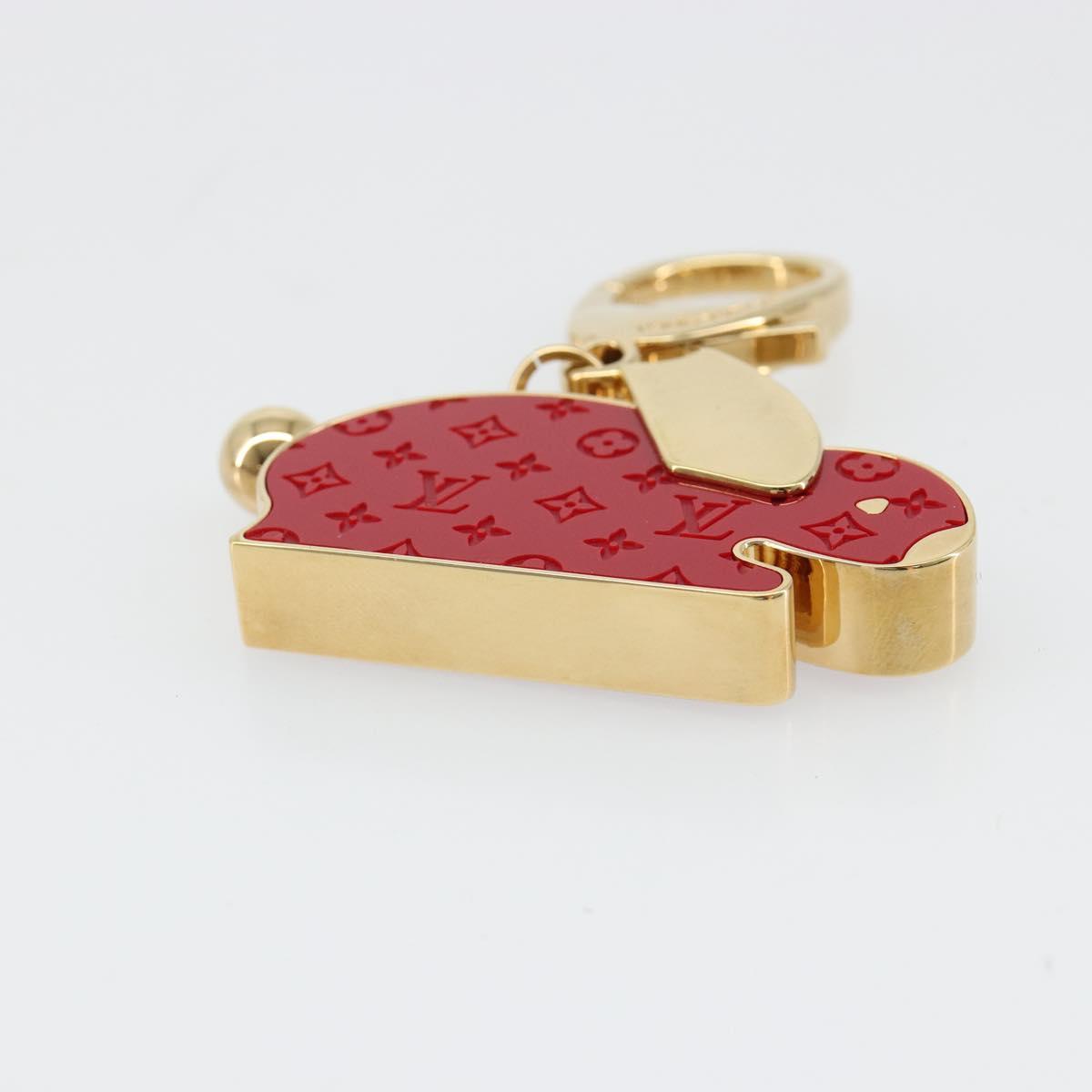 LOUIS VUITTON Bijoux Sac Animalia Lapin Charm metal Red M66129 LV Auth 185782M