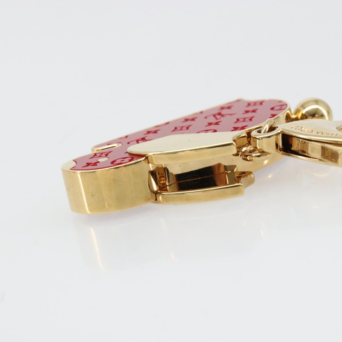 LOUIS VUITTON Bijoux Sac Animalia Lapin Charm metal Red M66129 LV Auth 185782M