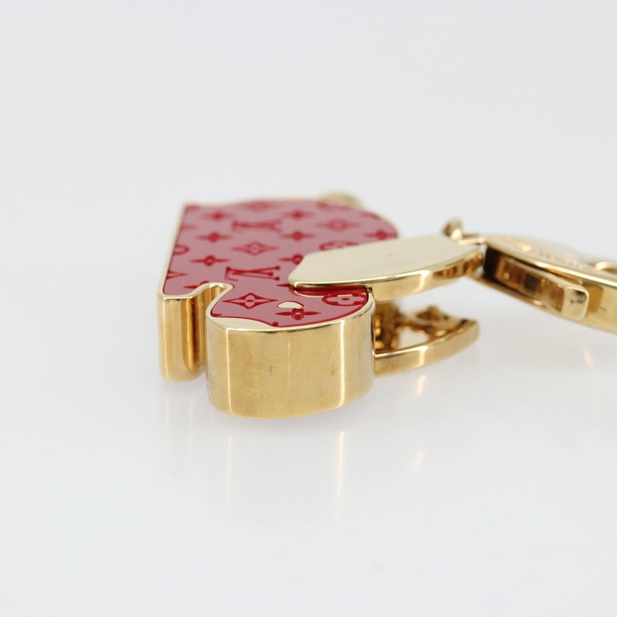 LOUIS VUITTON Bijoux Sac Animalia Lapin Charm metal Red M66129 LV Auth 185782M