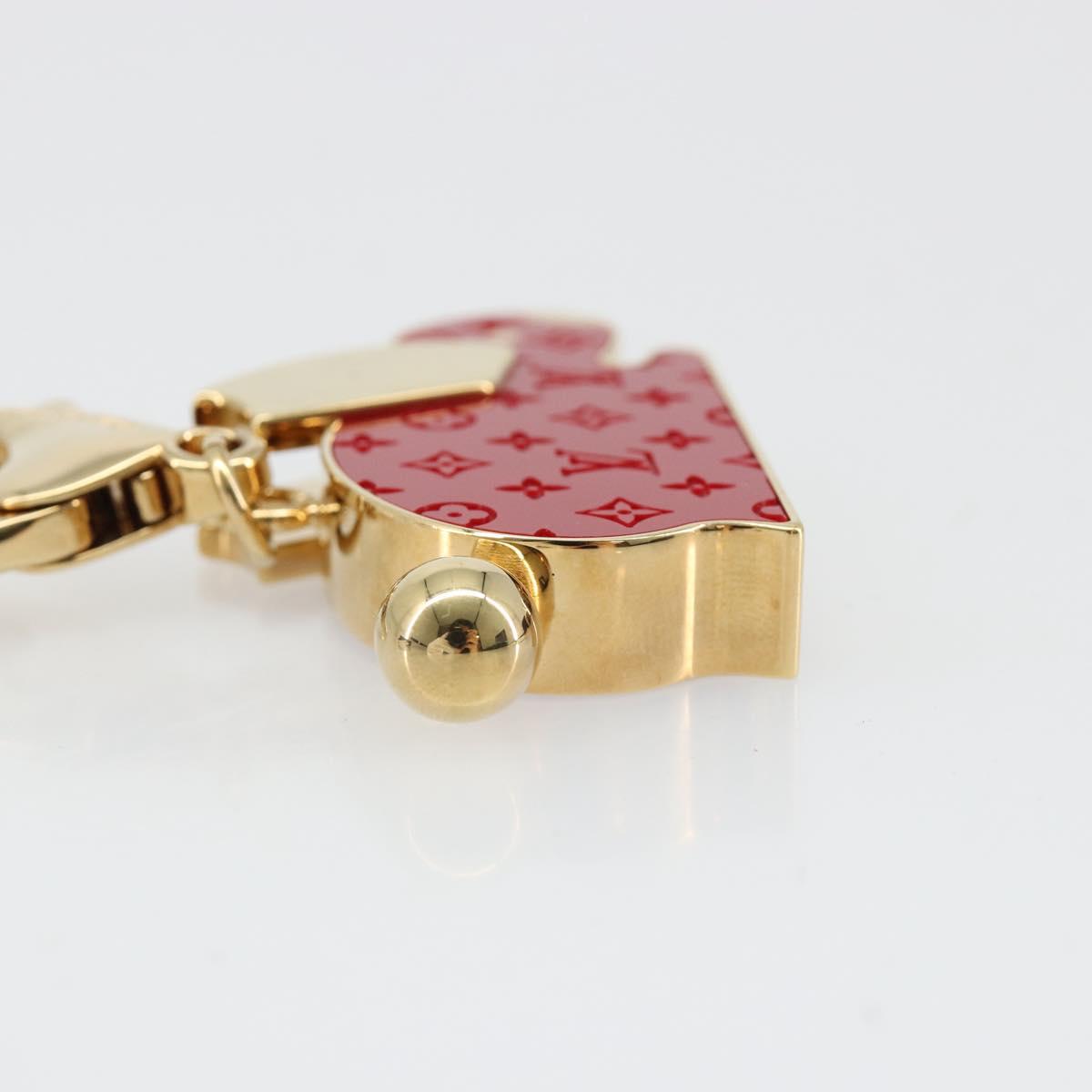LOUIS VUITTON Bijoux Sac Animalia Lapin Charm metal Red M66129 LV Auth 185782M