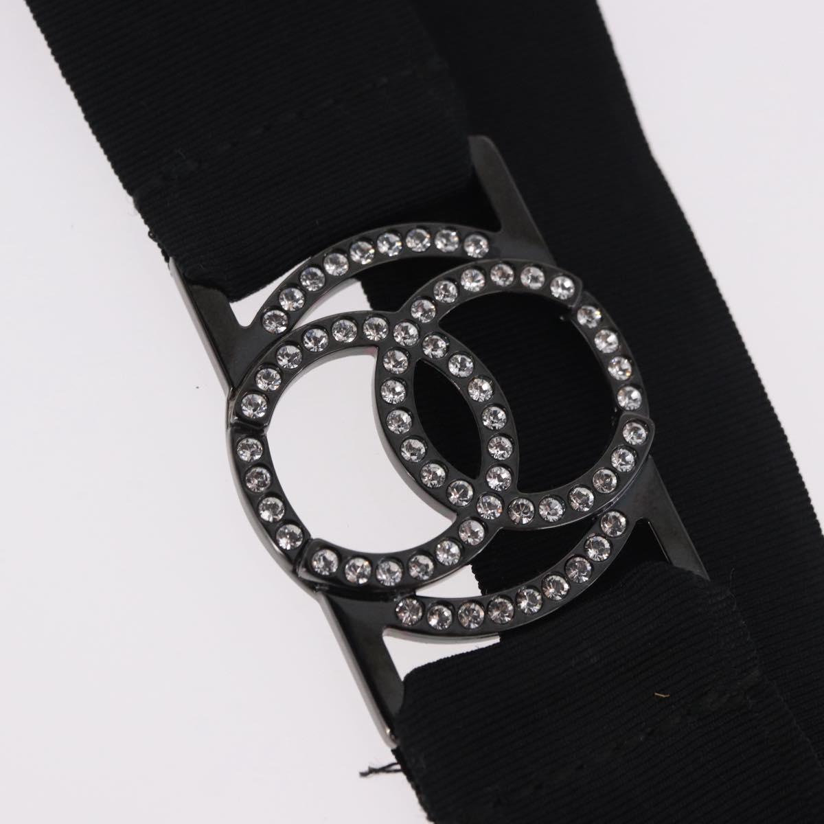 CHANEL Cat Robot Necklace metal Black CC Auth 185784M