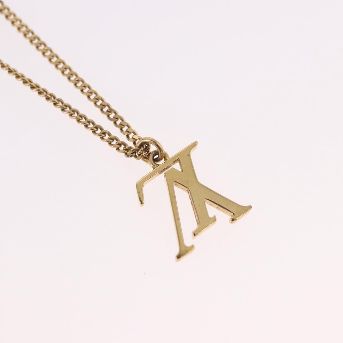 LOUIS VUITTON Collier LV Upside Down Necklace metal Gold M62682 LV Auth 185785M