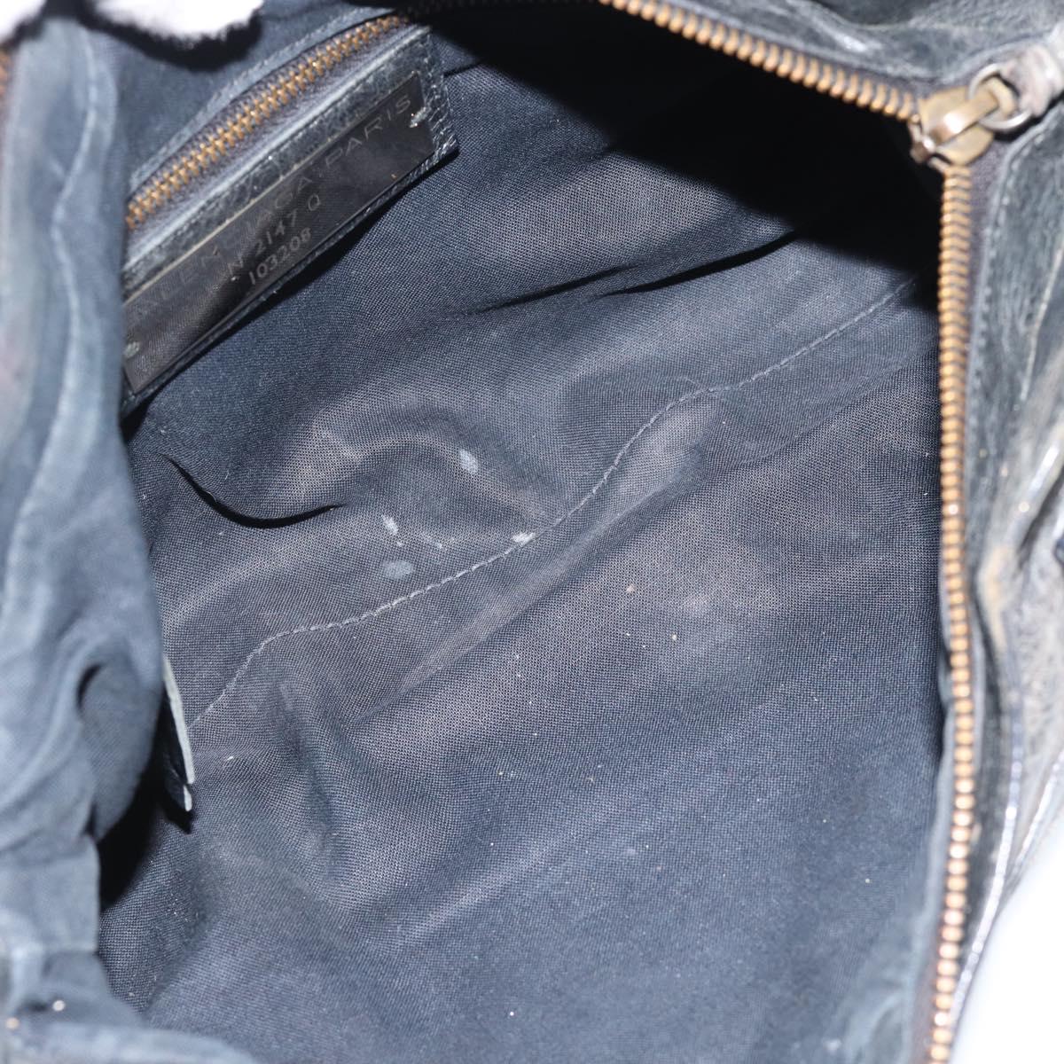BALENCIAGA The First Hand Bag Leather 2way Gray 103208 Auth 185804A