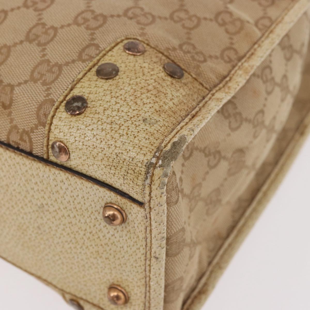 GUCCI GG Canvas Tote Bag Beige 124261 Auth 185806