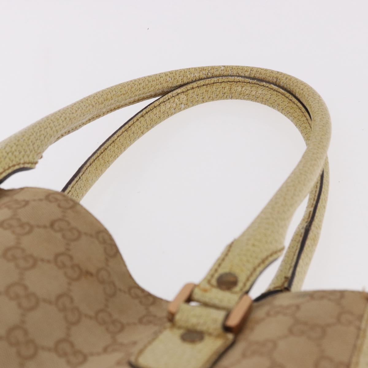 GUCCI GG Canvas Tote Bag Beige 124261 Auth 185806