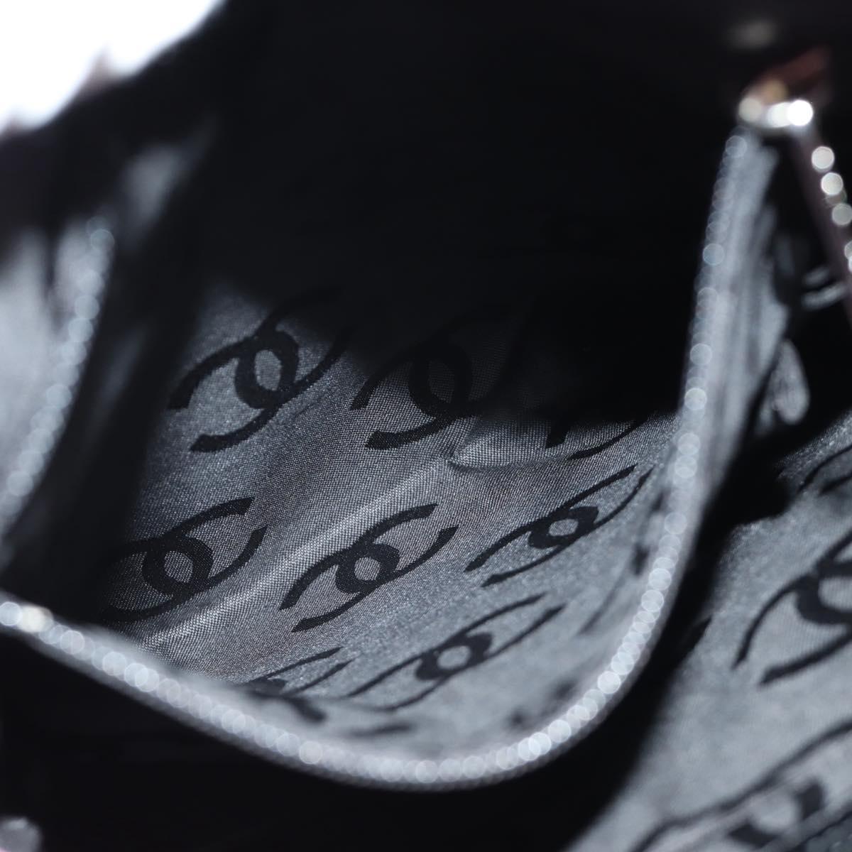 CHANEL Matelasse Cambon Line Shoulder Bag Leather Pink Silver CC Auth 185807SAM
