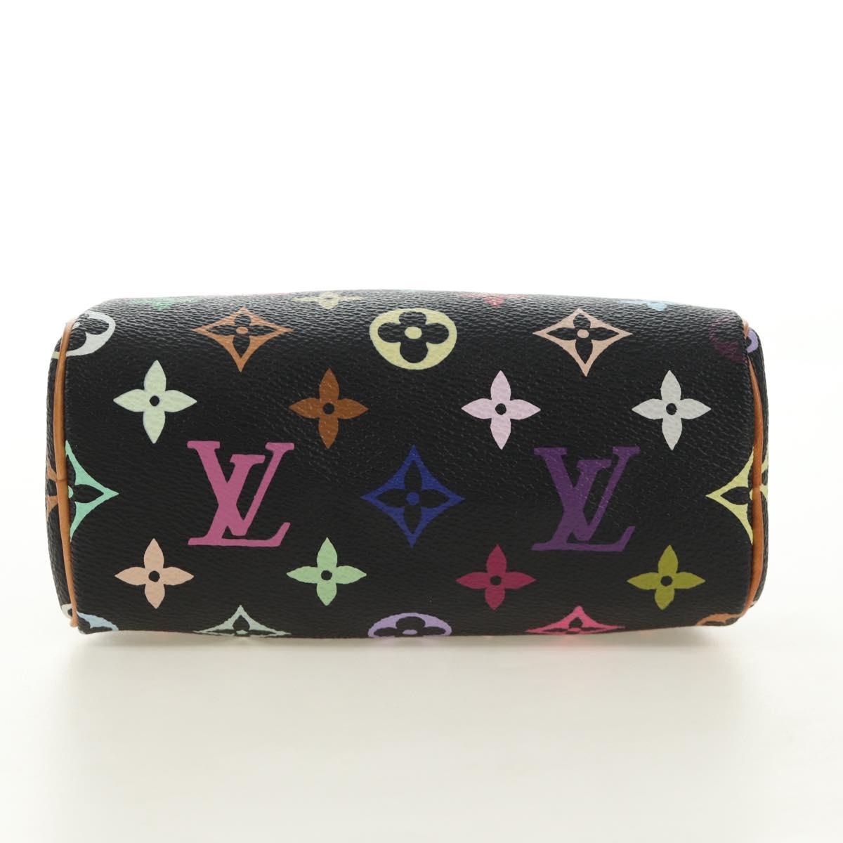 LOUIS VUITTON Monogram Multicolor Mini Speedy Bag Black M92644 Auth 185809SAM