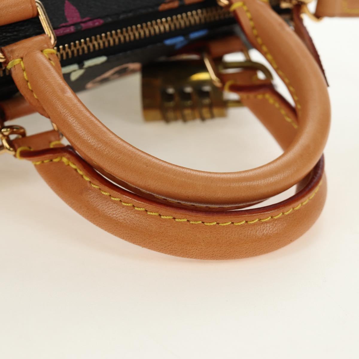 LOUIS VUITTON Monogram Multicolor Mini Speedy Bag Black M92644 Auth 185809SAM