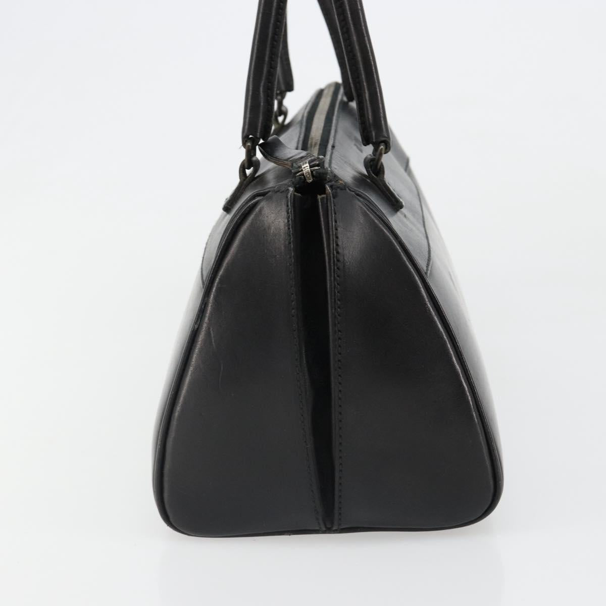 Miu Miu Hand Bag Leather Black Auth 185814A