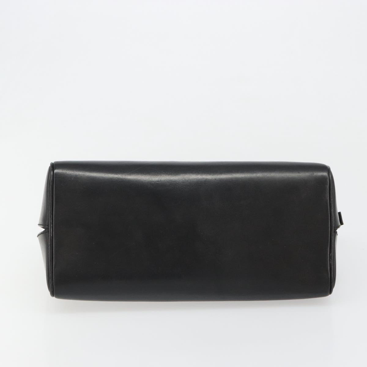 Miu Miu Hand Bag Leather Black Auth 185814A