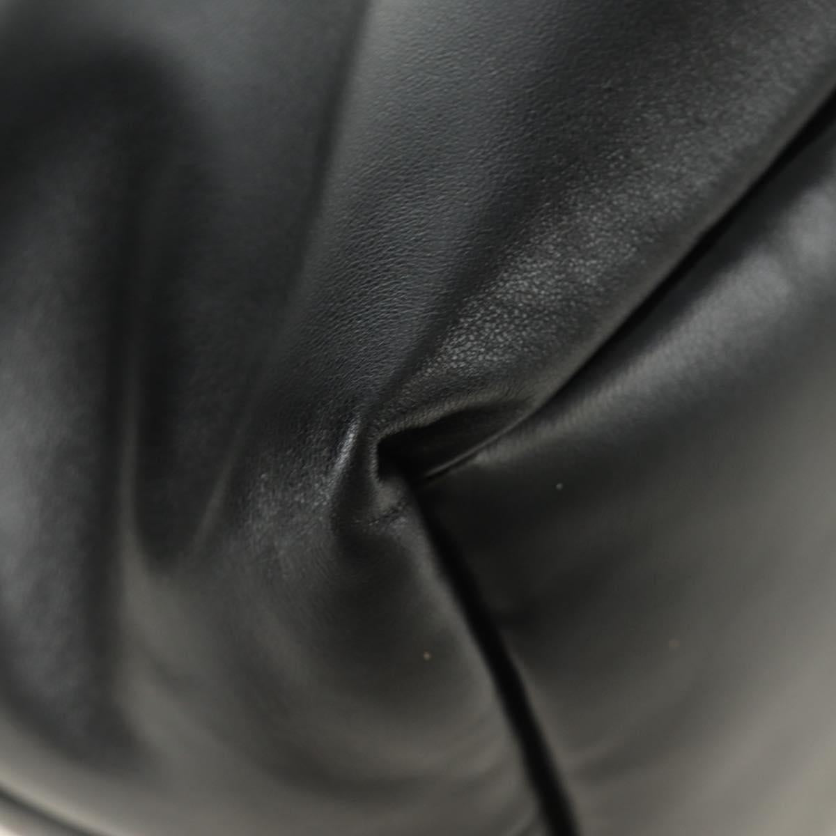SAINT LAURENT Tote Bag Lamb Skin Black Auth 185833SM