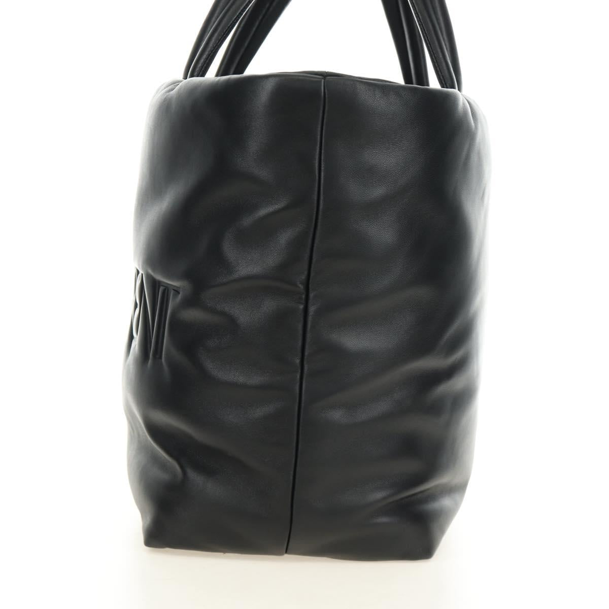 SAINT LAURENT Tote Bag Lamb Skin Black Auth 185833SM