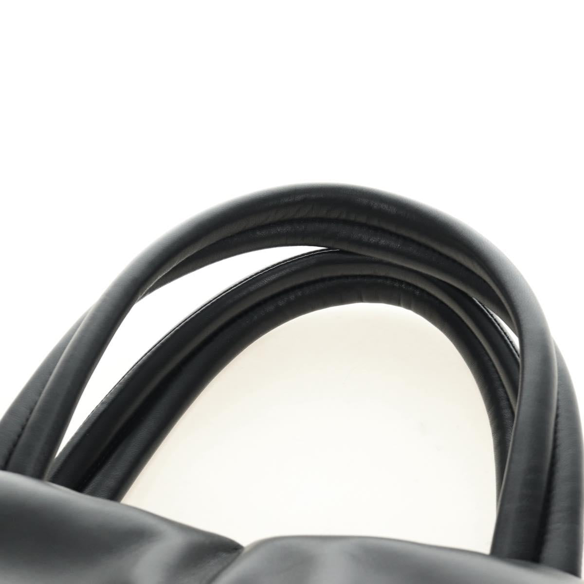 SAINT LAURENT Tote Bag Lamb Skin Black Auth 185833SM