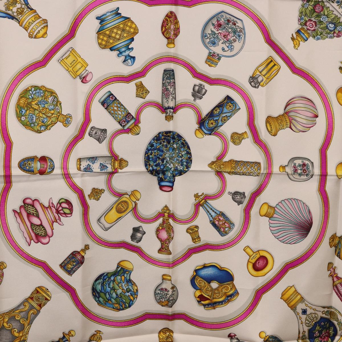 HERMES Carre 90 Scarf ""Pourvu qu'on oit l'ivresse..."" Silk Black Auth 185840