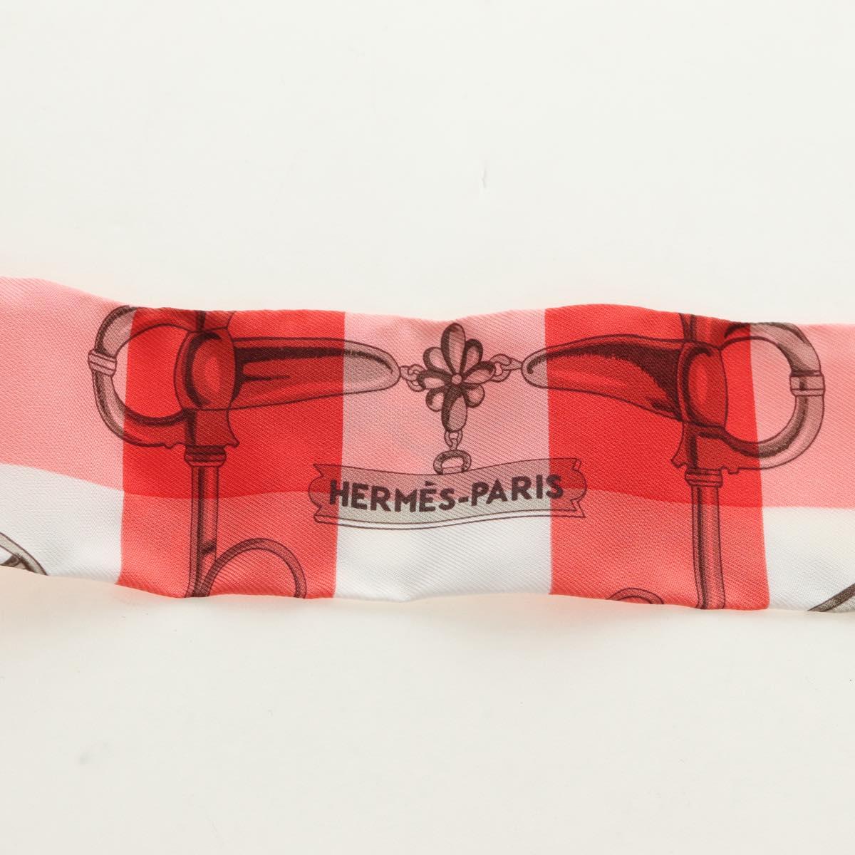 HERMES Twilly Scarf Silk Red Auth 185842M