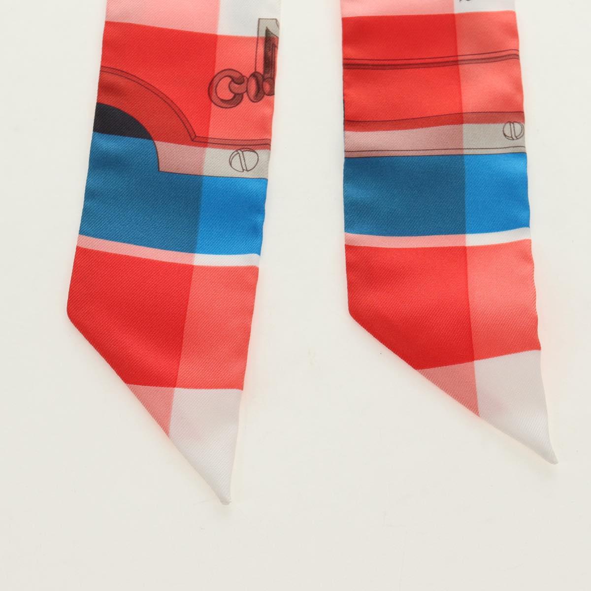 HERMES Twilly Scarf Silk Red Auth 185842M