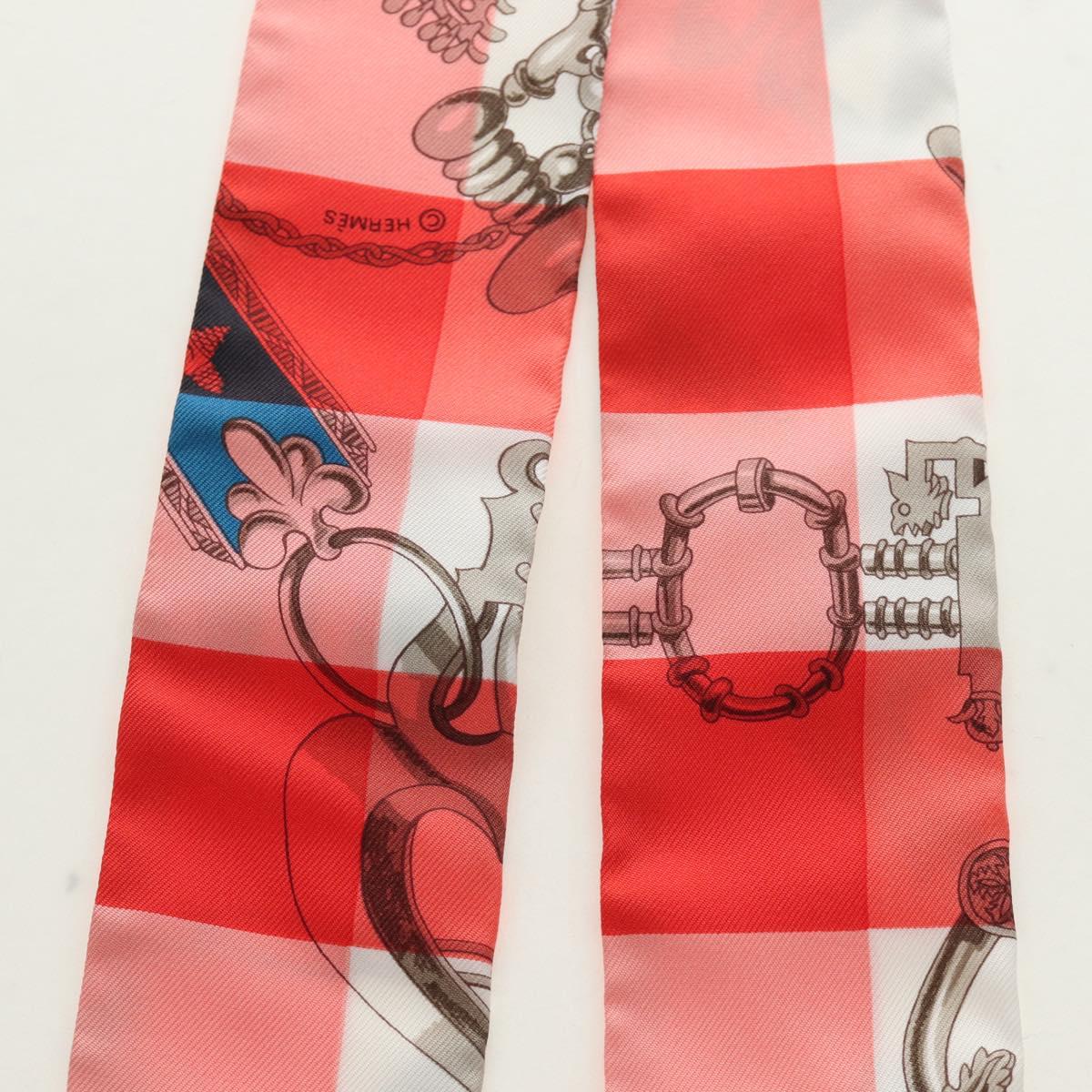 HERMES Twilly Scarf Silk Red Auth 185842M
