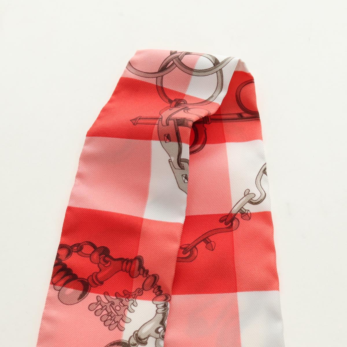 HERMES Twilly Scarf Silk Red Auth 185842M