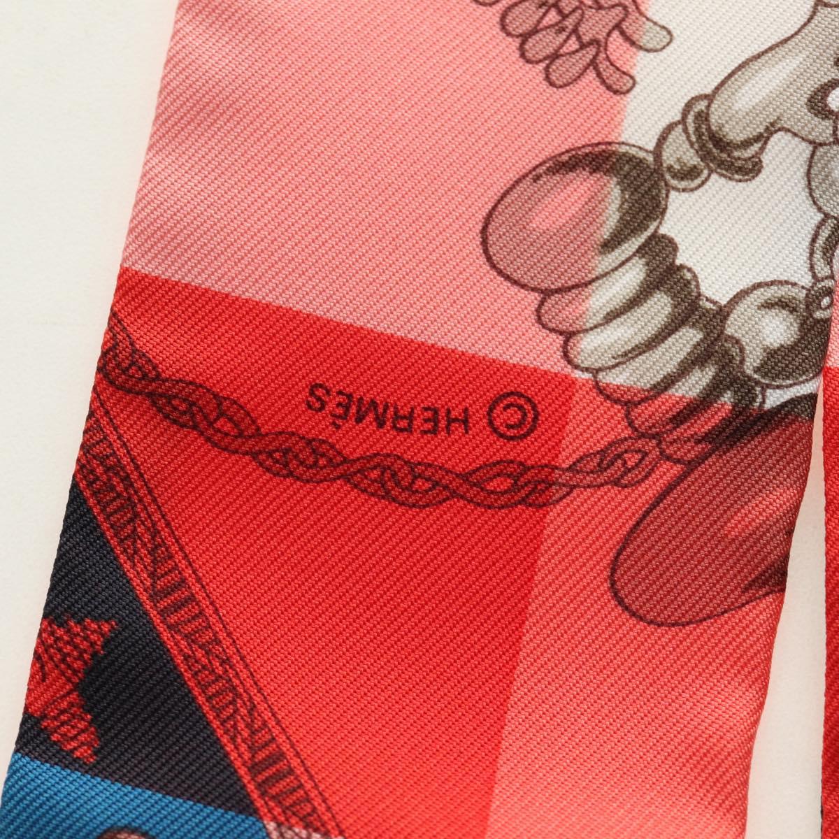 HERMES Twilly Scarf Silk Red Auth 185842M
