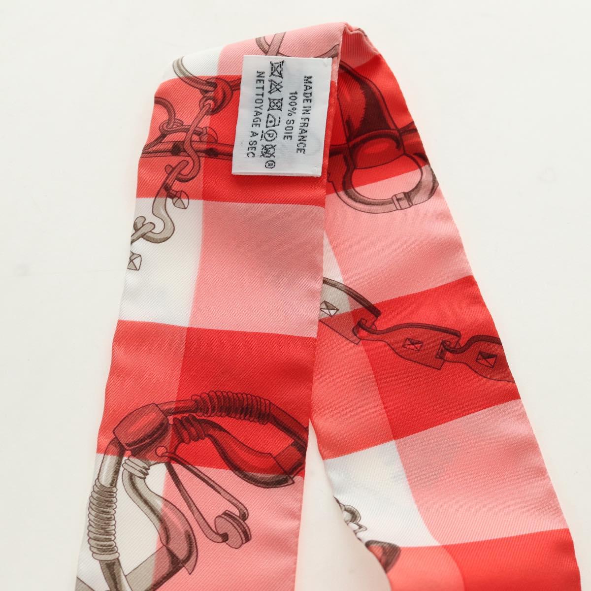 HERMES Twilly Scarf Silk Red Auth 185842M