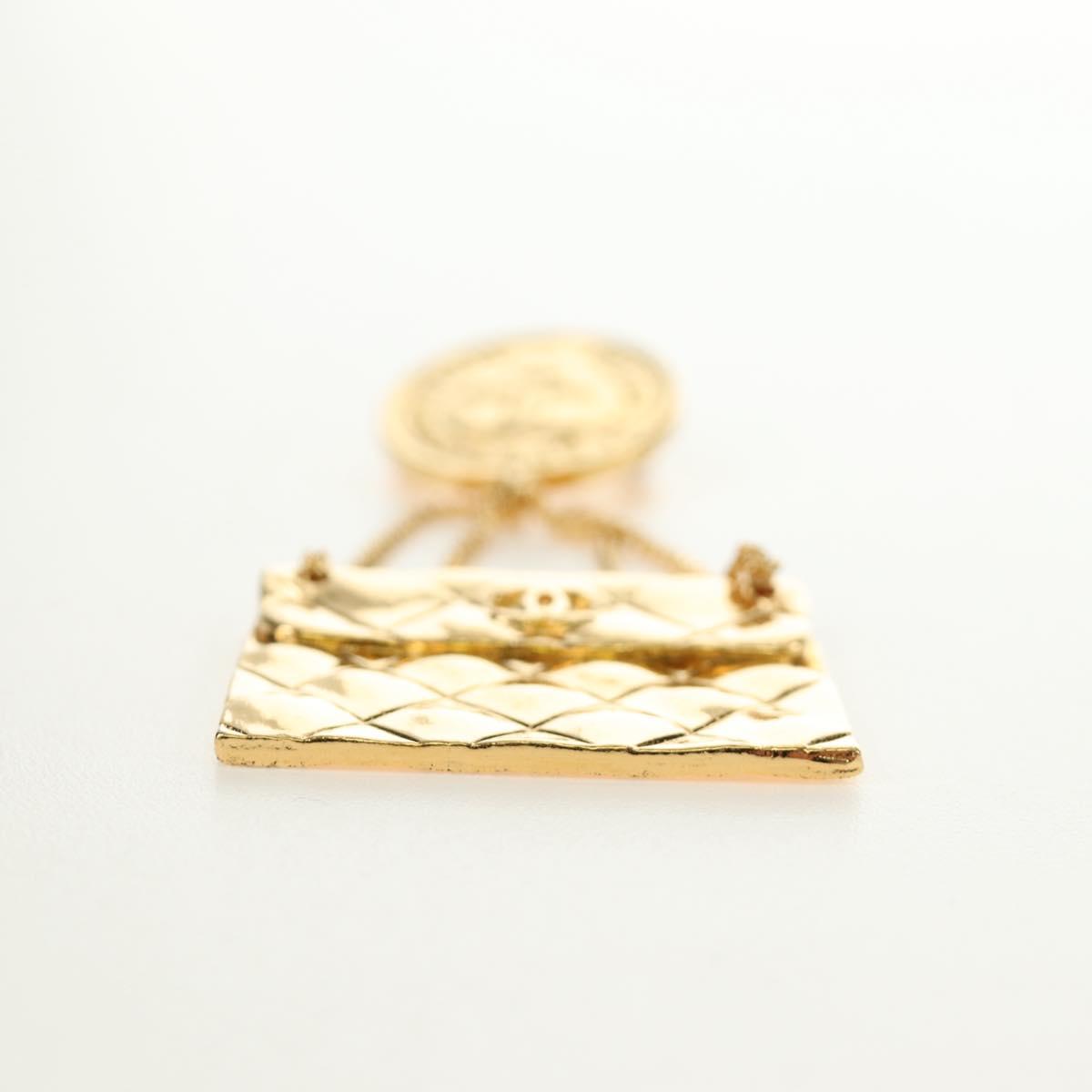 CHANEL Brooch metal Gold CC Auth 185856M