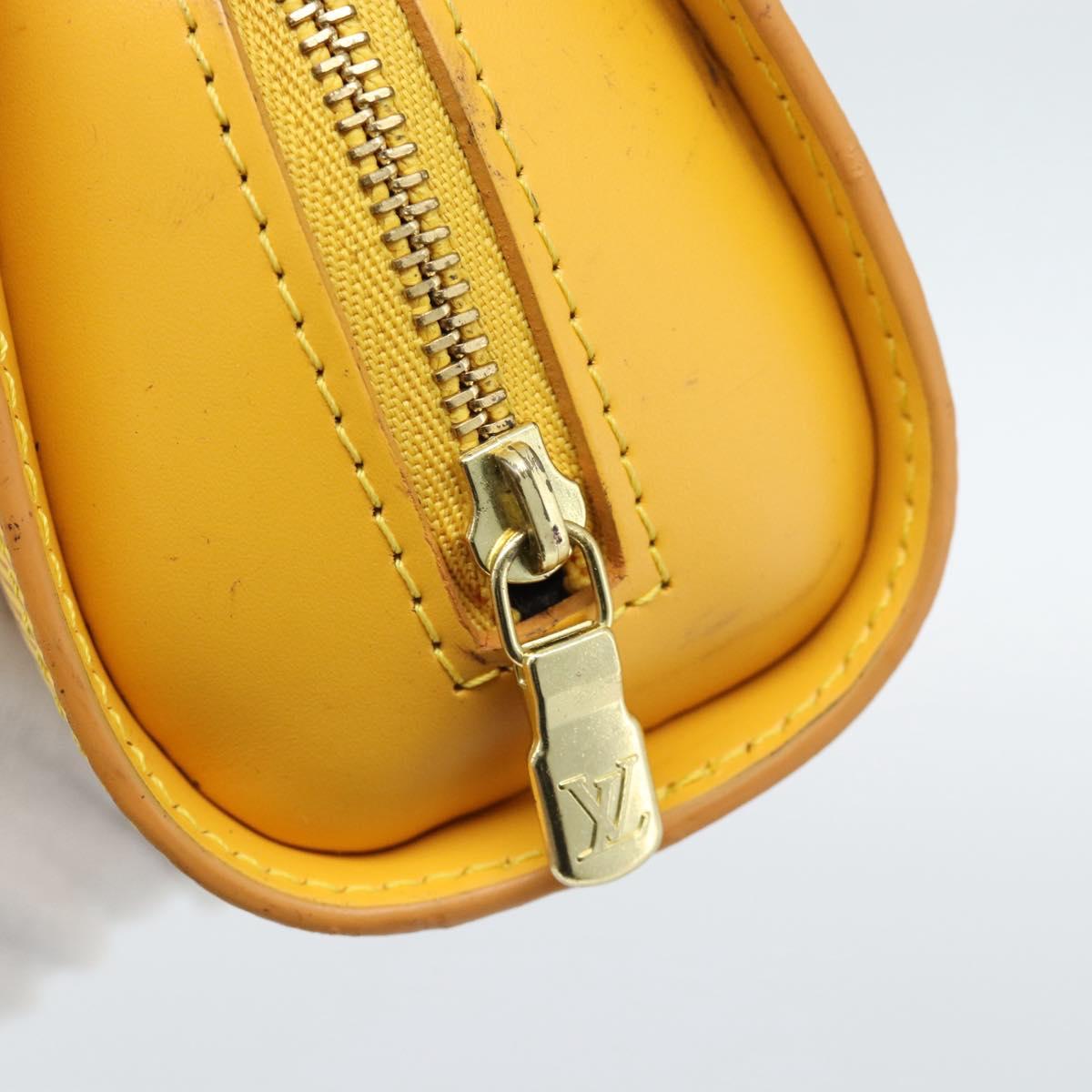 LOUIS VUITTON Epi Dauphine PM Pouch Yellow M48449 LV Auth 185864