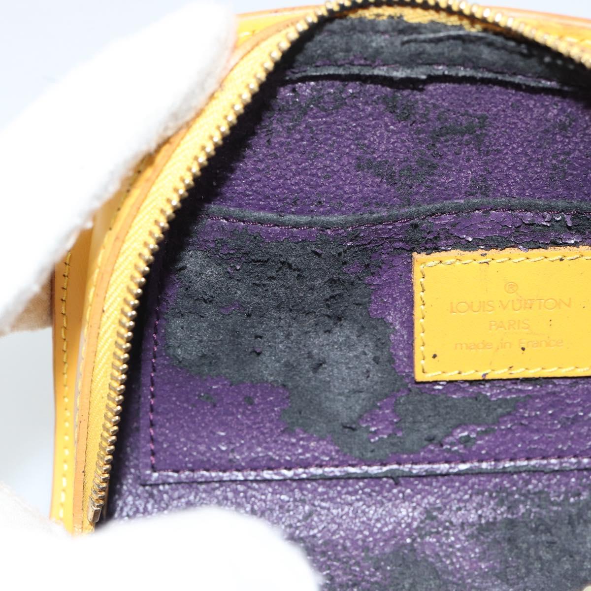 LOUIS VUITTON Epi Dauphine PM Pouch Yellow M48449 LV Auth 185864