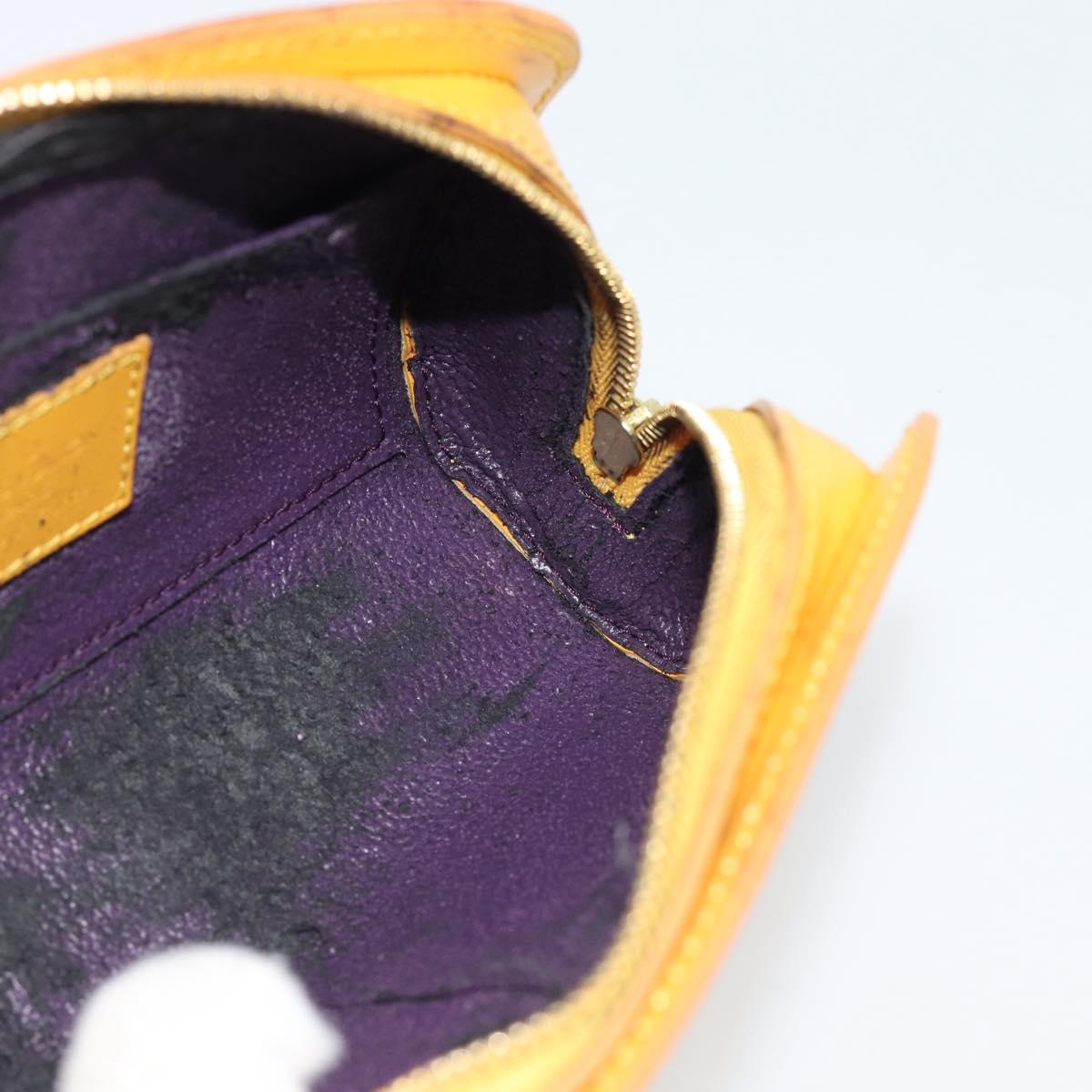 LOUIS VUITTON Epi Dauphine PM Pouch Yellow M48449 LV Auth 185864