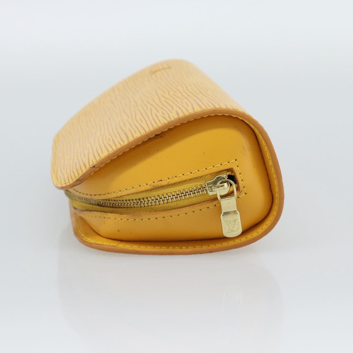 LOUIS VUITTON Epi Dauphine PM Pouch Yellow M48449 LV Auth 185864
