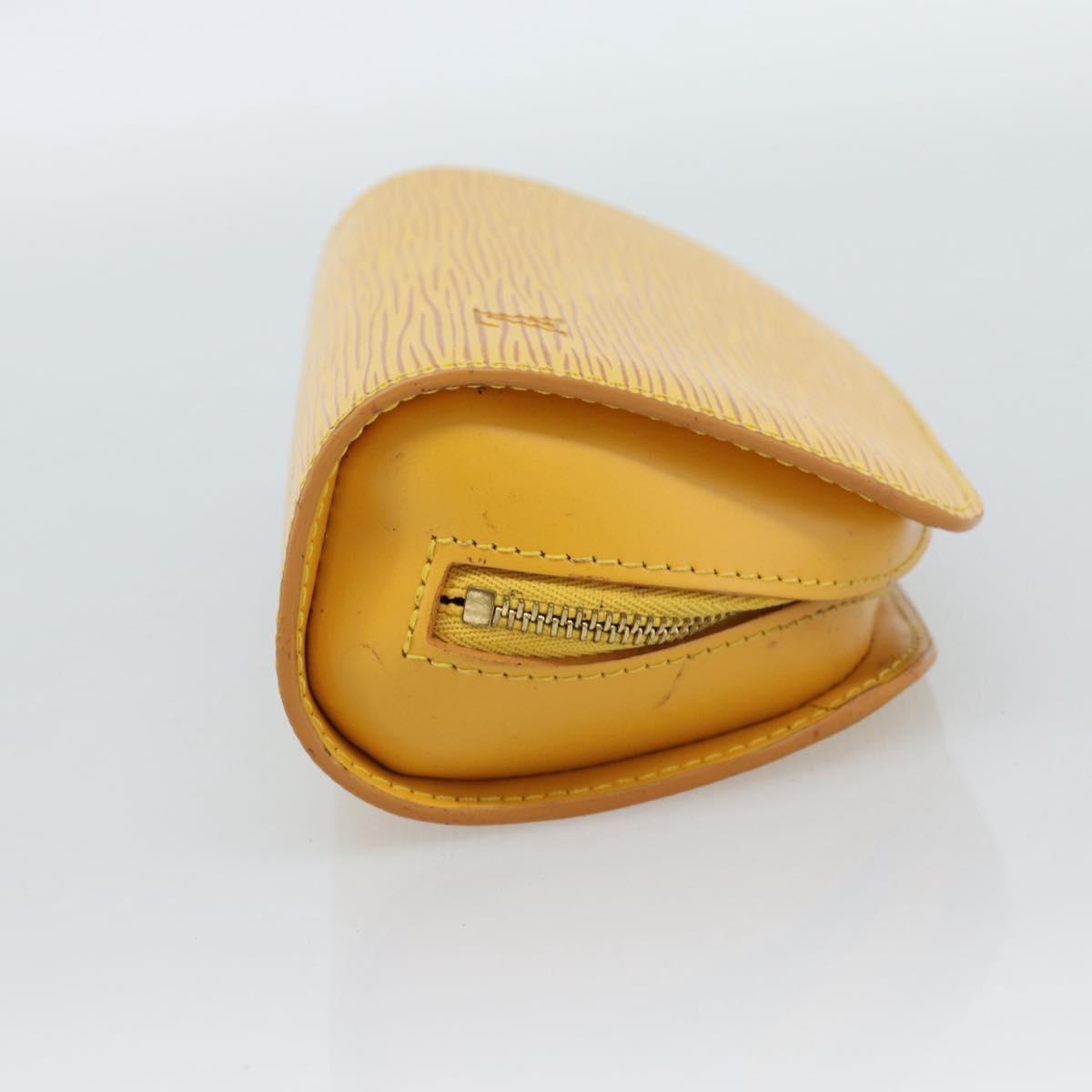 LOUIS VUITTON Epi Dauphine PM Pouch Yellow M48449 LV Auth 185864