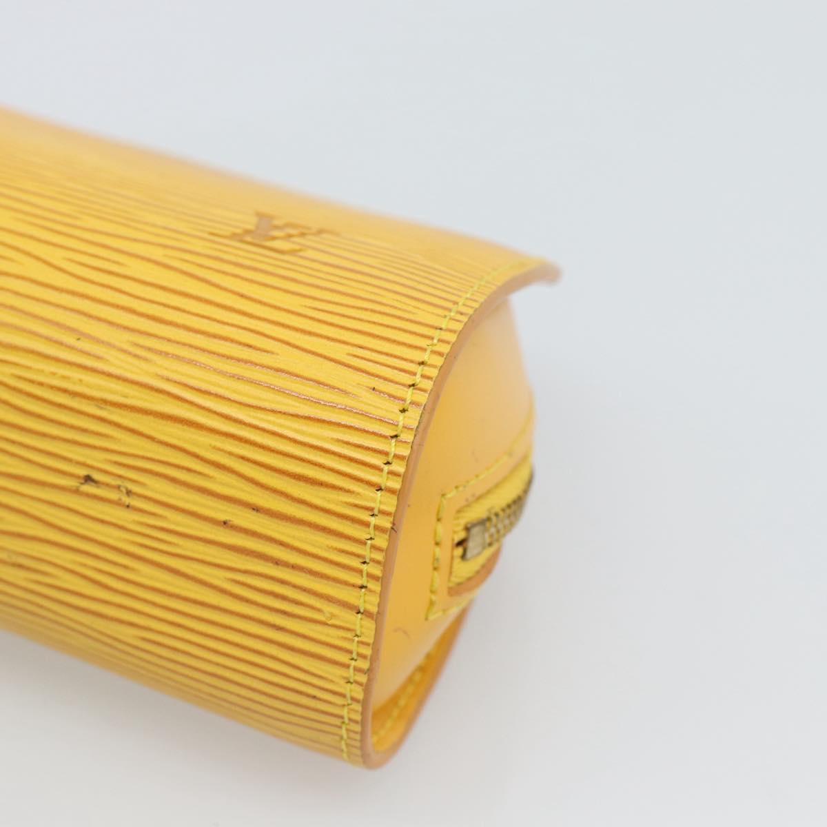 LOUIS VUITTON Epi Dauphine PM Pouch Yellow M48449 LV Auth 185864