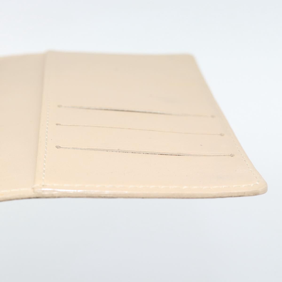 LOUIS VUITTON Monogram Vernis Agenda PM Planner Cover Beige R21001 Auth 185865