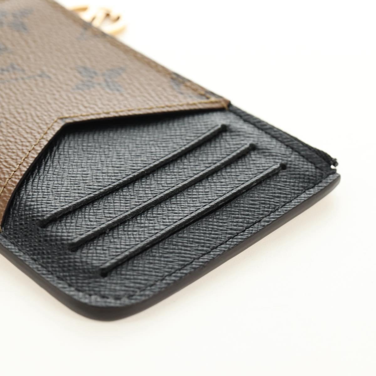 LOUIS VUITTON Monogram Reverse Porte Cartes Romy Coin Purse M81912 Auth 185868M