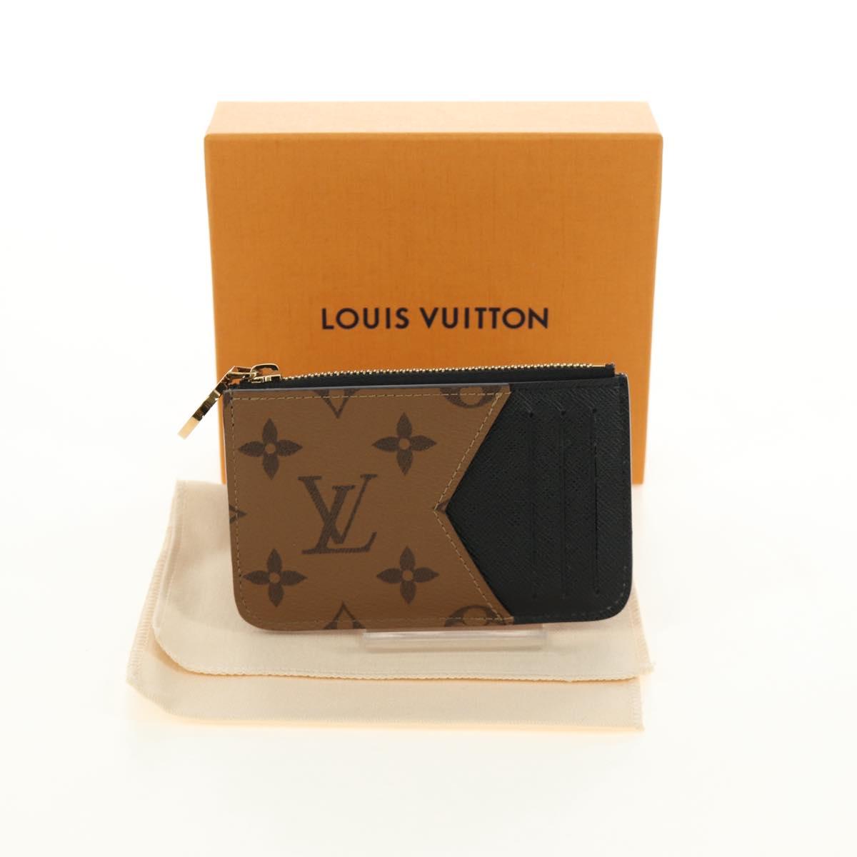 LOUIS VUITTON Monogram Reverse Porte Cartes Romy Coin Purse M81912 Auth 185868M