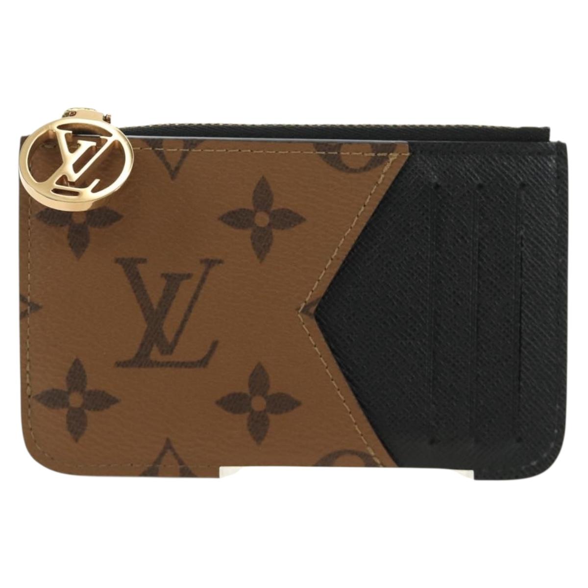LOUIS VUITTON Monogram Reverse Porte Cartes Romy Coin Purse M81912 Auth 185868M
