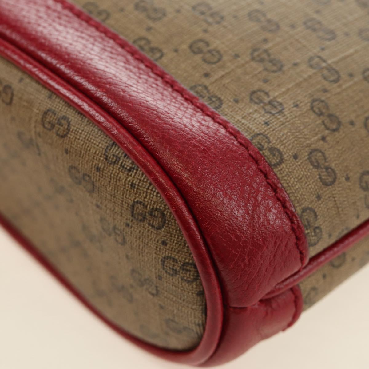 GUCCI GUCCI × Doraemon Micro GG Supreme Bag PVC Beige Gold 647801 Auth 185900M
