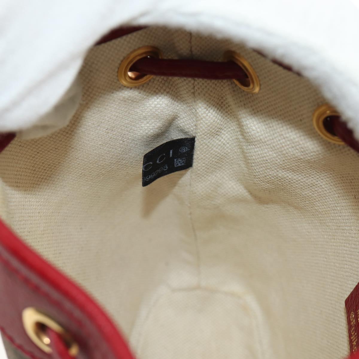 GUCCI GUCCI × Doraemon Micro GG Supreme Bag PVC Beige Gold 647801 Auth 185900M