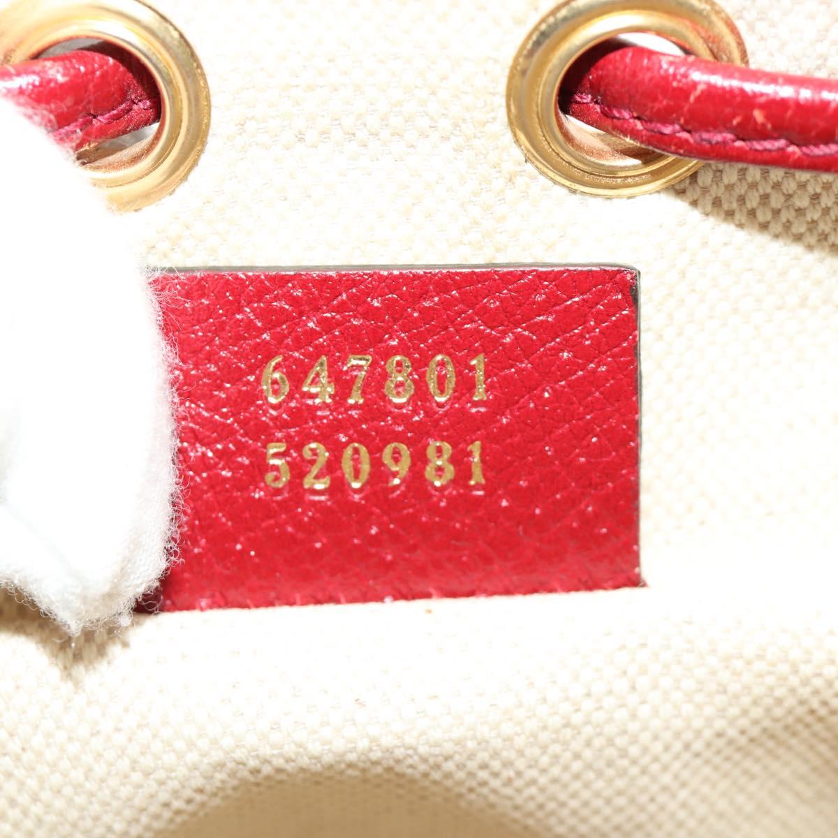 GUCCI GUCCI × Doraemon Micro GG Supreme Bag PVC Beige Gold 647801 Auth 185900M