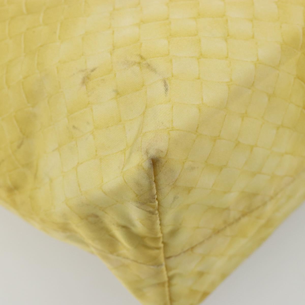 BOTTEGA VENETA INTRECCIATO Tote Bag Nylon Yellow Auth 185904A
