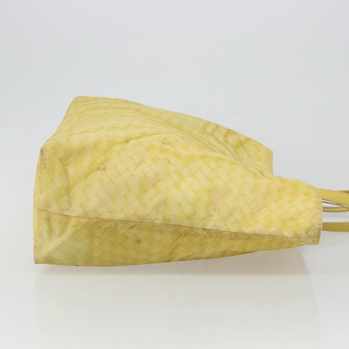 BOTTEGA VENETA INTRECCIATO Tote Bag Nylon Yellow Auth 185904A